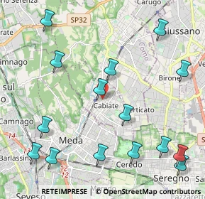 Mappa Via Fiume, 22060 Cabiate CO, Italia (2.63333)