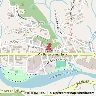 Mappa Via B. Sella, 6, 13867 Pray, Biella (Piemonte)