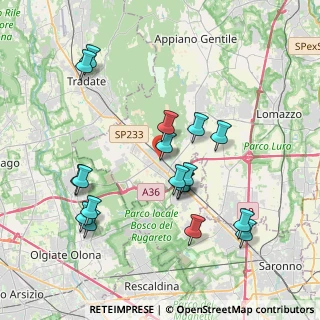 Mappa Via S. Bartolomeo, 22076 Mozzate CO, Italia (3.93611)