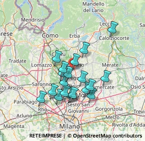 Mappa Piazza N. Sauro, 20833 Giussano MB, Italia (11.7725)