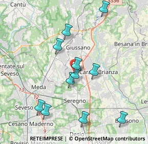 Mappa Piazza N. Sauro, 20833 Giussano MB, Italia (3.89455)