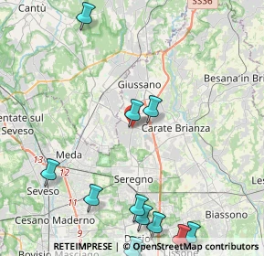 Mappa Piazza N. Sauro, 20833 Giussano MB, Italia (5.7975)