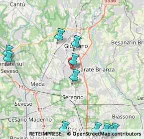 Mappa Piazza N. Sauro, 20833 Giussano MB, Italia (5.88917)