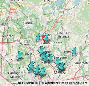 Mappa Piazza N. Sauro, 20833 Giussano MB, Italia (9.193)