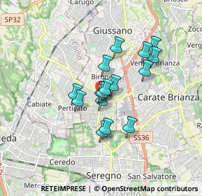 Mappa Piazza N. Sauro, 20833 Giussano MB, Italia (1.22625)