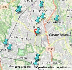 Mappa Piazza N. Sauro, 20833 Giussano MB, Italia (2.5275)