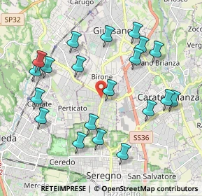 Mappa Piazza N. Sauro, 20833 Giussano MB, Italia (2.1205)