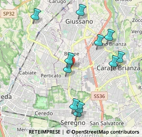 Mappa Piazza N. Sauro, 20833 Giussano MB, Italia (2.12727)