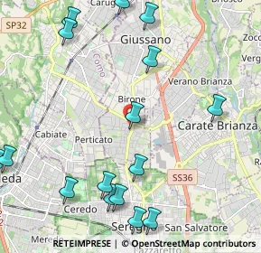 Mappa Piazza N. Sauro, 20833 Giussano MB, Italia (2.83529)