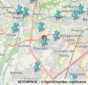 Mappa Via Don Pino Puglisi, 24048 Treviolo BG, Italia (2.88929)