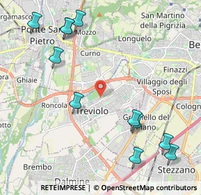 Mappa Via Don Pino Puglisi, 24048 Treviolo BG, Italia (2.59091)