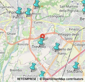 Mappa Via Don Pino Puglisi, 24048 Treviolo BG, Italia (3.20273)