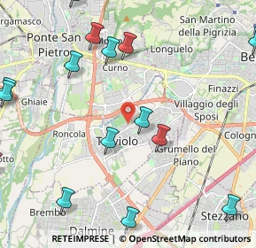 Mappa Via Don Pino Puglisi, 24048 Treviolo BG, Italia (2.945)