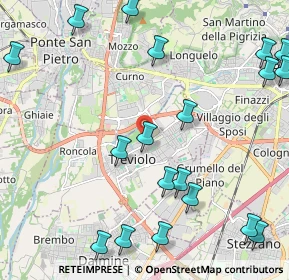 Mappa Via Don Pino Puglisi, 24048 Treviolo BG, Italia (2.886)