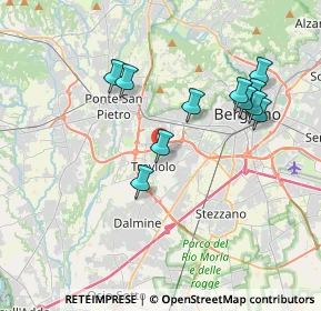 Mappa Via Don Pino Puglisi, 24048 Treviolo BG, Italia (3.6)