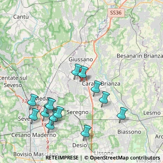 Mappa Via dei lavoratori ang, 20843 Verano Brianza MB, Italia (4.62643)
