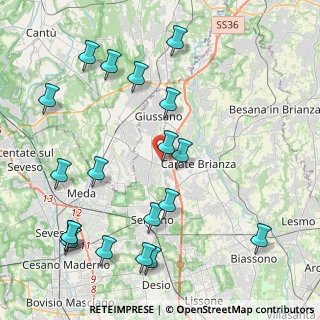 Mappa Via dei lavoratori ang, 20843 Verano Brianza MB, Italia (5.01053)