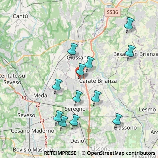 Mappa Via dei lavoratori ang, 20843 Verano Brianza MB, Italia (4.13833)