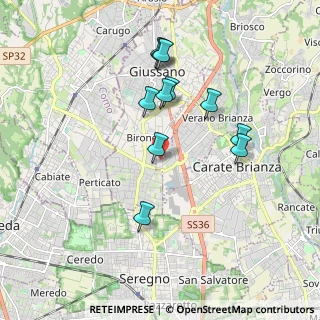 Mappa Via dei lavoratori ang, 20843 Verano Brianza MB, Italia (1.72727)