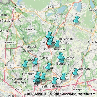 Mappa Via dei lavoratori ang, 20843 Verano Brianza MB, Italia (9.028)