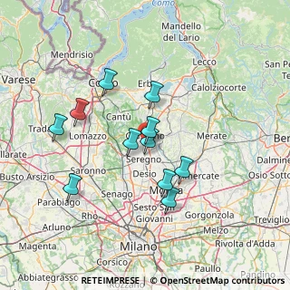 Mappa Via dei lavoratori ang, 20843 Verano Brianza MB, Italia (12.29636)