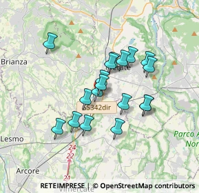 Mappa Piazza della Pace, 23875 Osnago LC, Italia (2.77778)