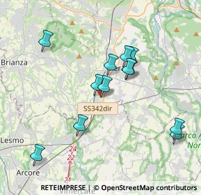 Mappa Piazza della Pace, 23875 Osnago LC, Italia (3.55)