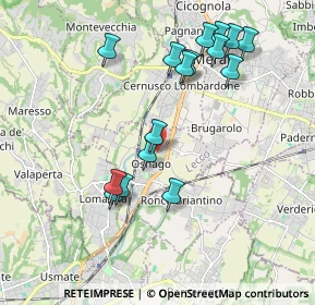 Mappa Piazza della Pace, 23875 Osnago LC, Italia (1.95375)