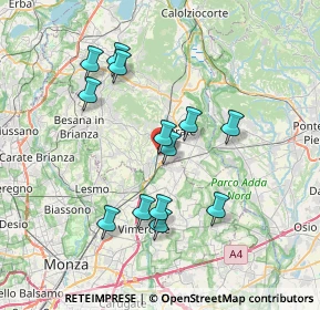 Mappa Via Rimembranze, 23875 Osnago LC, Italia (6.71385)