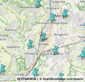 Mappa Via Rimembranze, 23875 Osnago LC, Italia (2.93917)