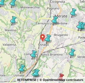 Mappa Via Crocefisso, 23875 Osnago LC, Italia (3.14)