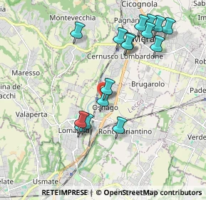 Mappa Via Rimembranze, 23875 Osnago LC, Italia (1.97813)