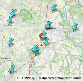 Mappa Via Rimembranze, 23875 Osnago LC, Italia (4.28917)