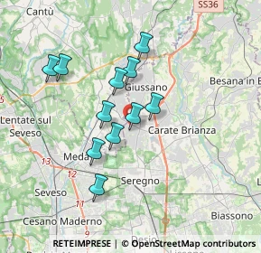 Mappa Via Salvo D'Acquisto, 20833 Giussano MB, Italia (2.95)