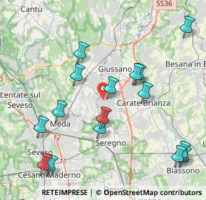 Mappa Via Salvo D'Acquisto, 20833 Giussano MB, Italia (4.58938)