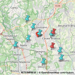 Mappa Via Salvo D'Acquisto, 20833 Giussano MB, Italia (3.8325)