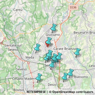 Mappa Via Salvo D'Acquisto, 20833 Giussano MB, Italia (3.71857)