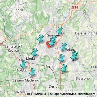 Mappa Via Salvo D'Acquisto, 20833 Giussano MB, Italia (3.4625)