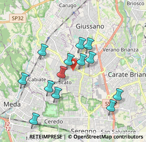 Mappa Via Salvo D'Acquisto, 20833 Giussano MB, Italia (1.75462)