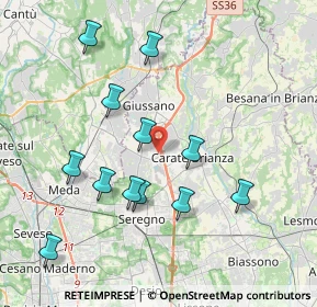 Mappa Via Luigi, 20843 Verano Brianza MB, Italia (3.90583)