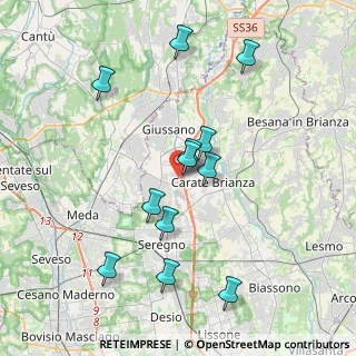 Mappa Via Luigi, 20843 Verano Brianza MB, Italia (3.715)