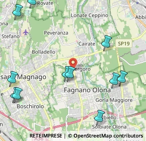 Mappa Via Corridoni, 21054 Fagnano Olona VA, Italia (2.73818)