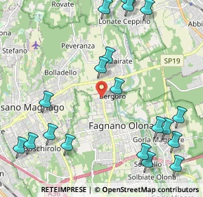 Mappa Via Corridoni, 21054 Fagnano Olona VA, Italia (2.801)