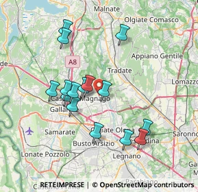 Mappa Via Corridoni, 21054 Fagnano Olona VA, Italia (6.7)