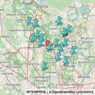 Mappa Via Guglielmo Oberdan, 20823 Lentate sul Seveso MB, Italia (6.37278)