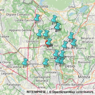 Mappa Via Guglielmo Oberdan, 20823 Lentate sul Seveso MB, Italia (6.65375)