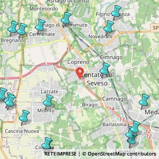 Mappa Via Guglielmo Oberdan, 20823 Lentate sul Seveso MB, Italia (3.72167)
