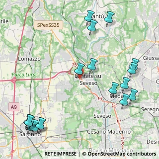 Mappa Via Guglielmo Oberdan, 20823 Lentate sul Seveso MB, Italia (5.78833)
