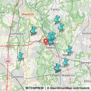Mappa Via Guglielmo Oberdan, 20823 Lentate sul Seveso MB, Italia (3.68083)