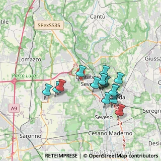 Mappa Via Guglielmo Oberdan, 20823 Lentate sul Seveso MB, Italia (3.10875)